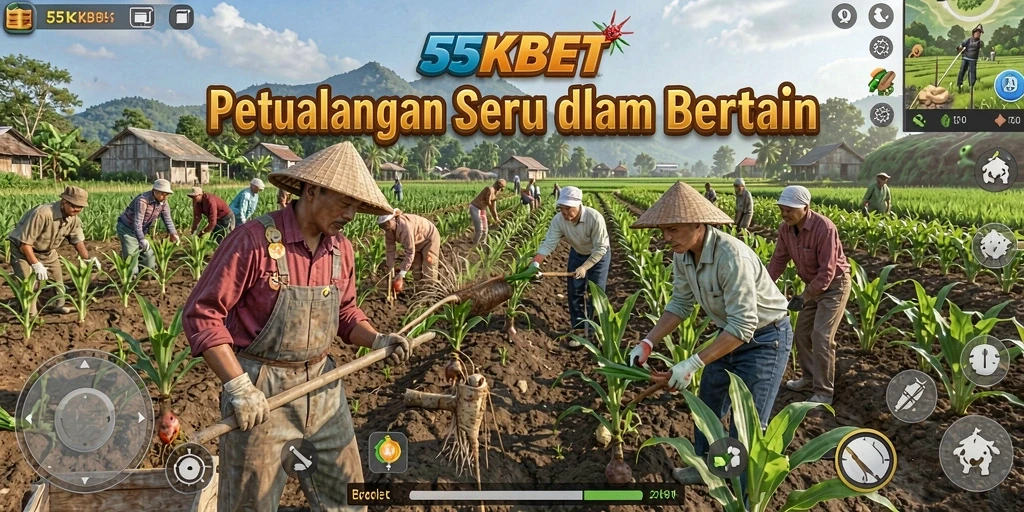 Gameplay seru 55KBET dengan aktivitas bertani yang menyenangkan.