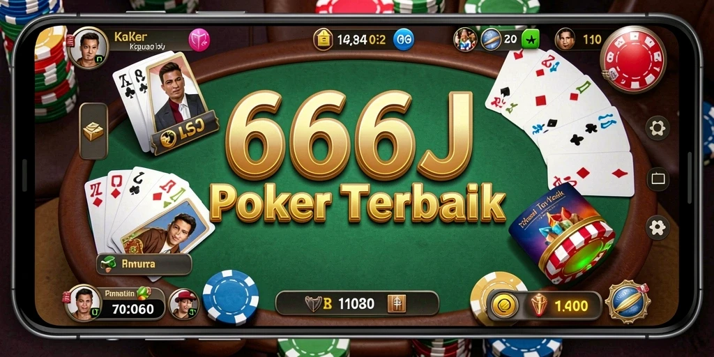 Tampilan gameplay Poker yang mendebarkan di 666J.