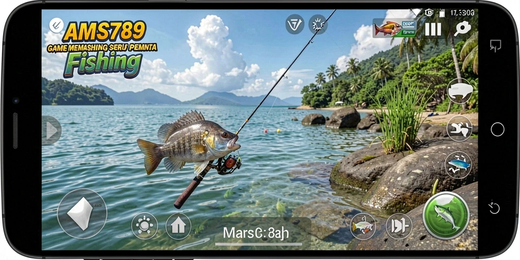 Gameplay memancing yang seru dan mendebarkan di AMS789.
