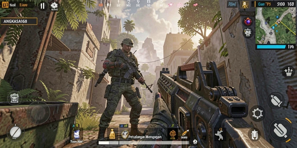Tampilan gameplay menegangkan di ANGKASA168 dengan aksi yang seru.