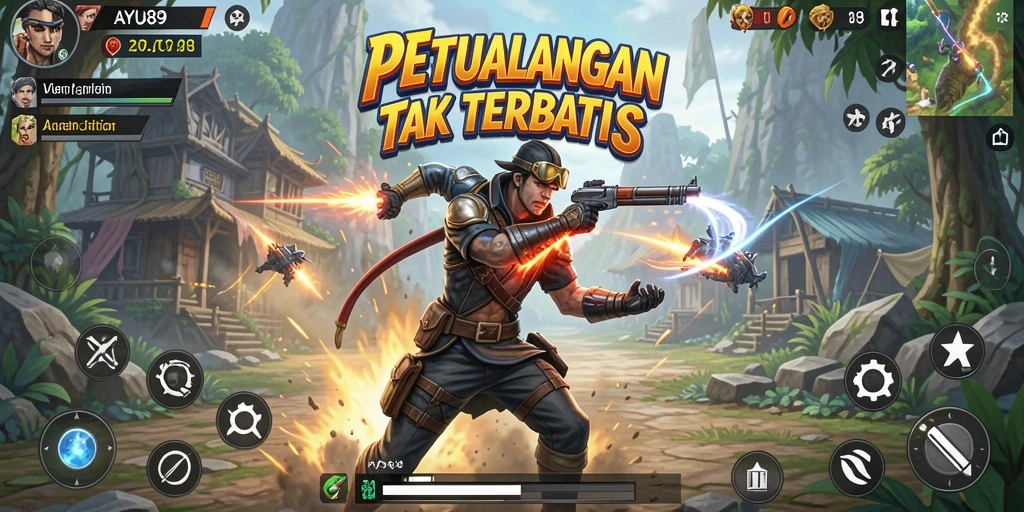 Screenshot AYU89 menunjukkan aksi menegangkan dalam gameplay.