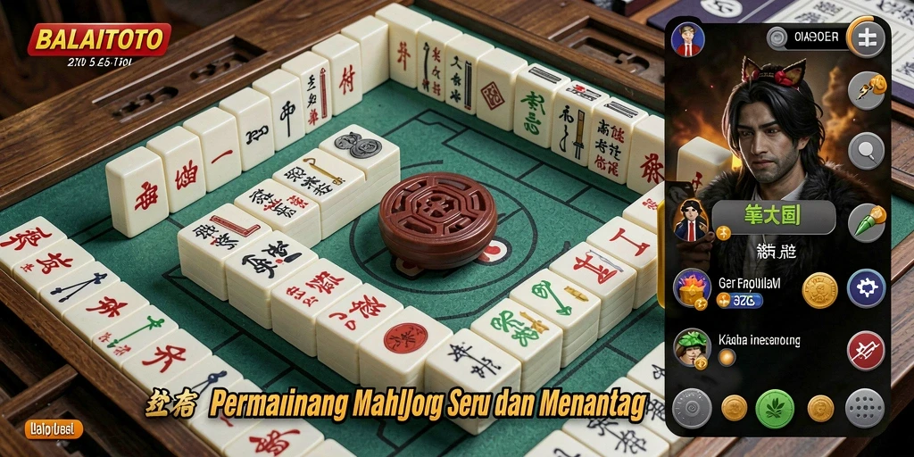 Tampilan gameplay seru dari BALAITOTO dalam permainan Mahjong.