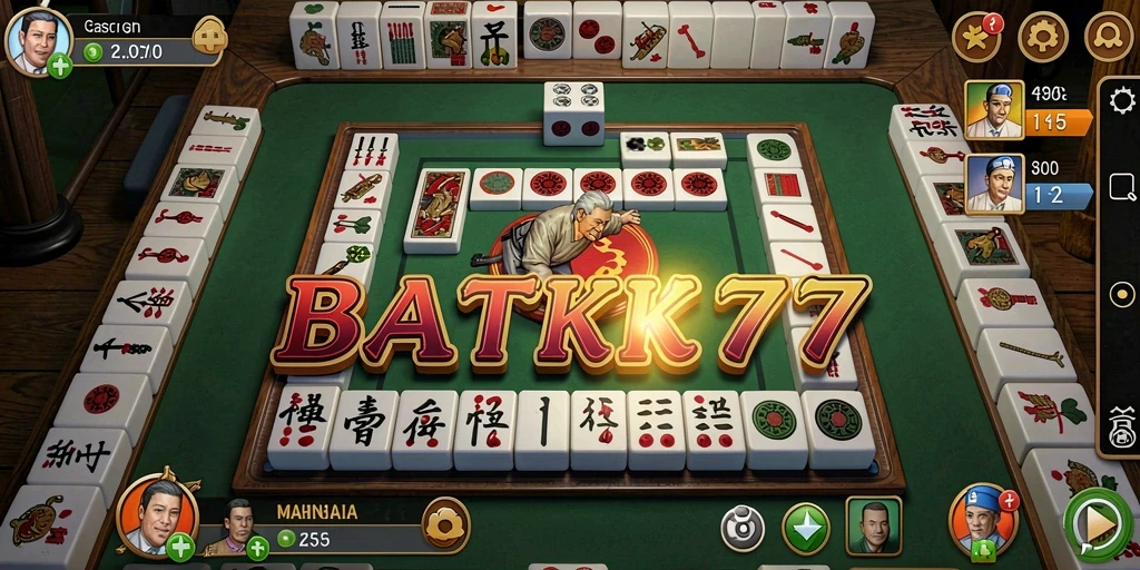 Tampilan gameplay BATIK77 yang menarik dengan elemen Mahjong di dalamnya.