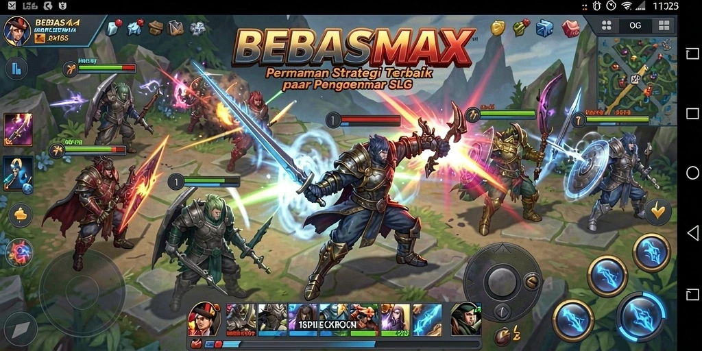 Tampilan gameplay strategis BEBASMAX yang mendebarkan dan interaktif.