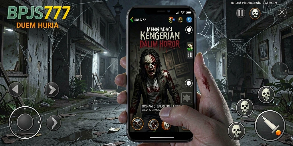 Tangkapan layar menunjukkan karakter utama dalam situasi mencekam di BPJS777.