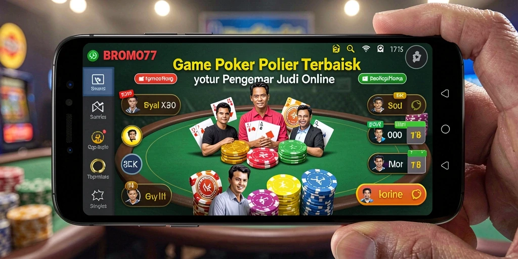 Tampilan gameplay poker yang seru di BROMO77.