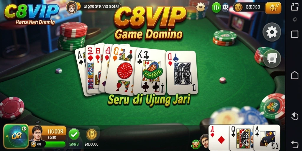 Tampilan gameplay C8VIP yang menarik dengan grafis cerah.