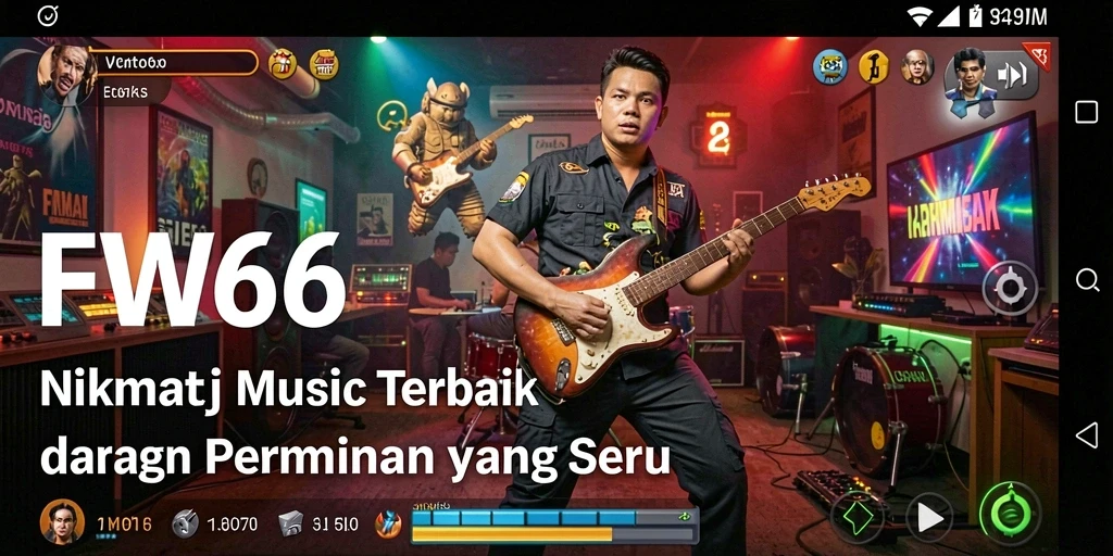 Tampilan gameplay FW66 yang seru dengan nuansa musik.