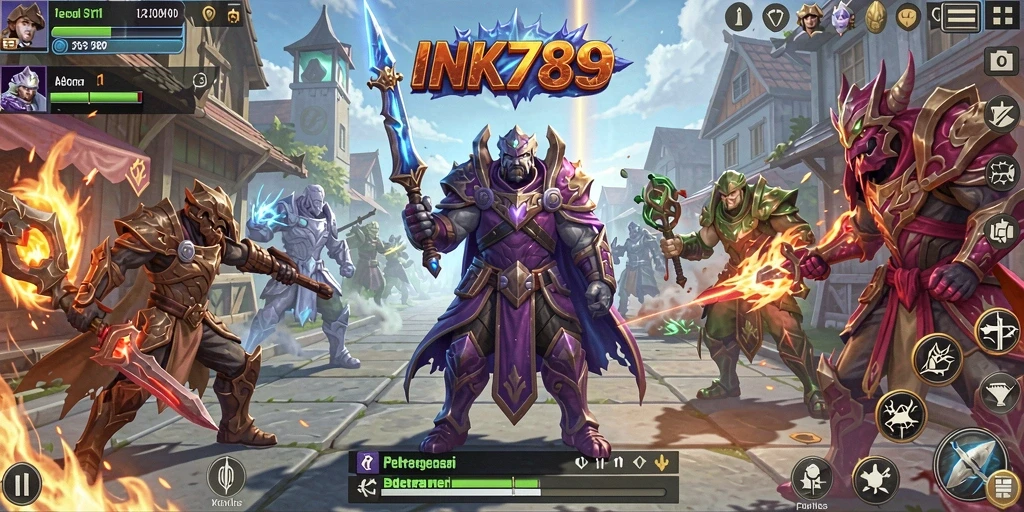 Screenshot gameplay INK789 yang menunjukkan aksi strategis yang mendebarkan.