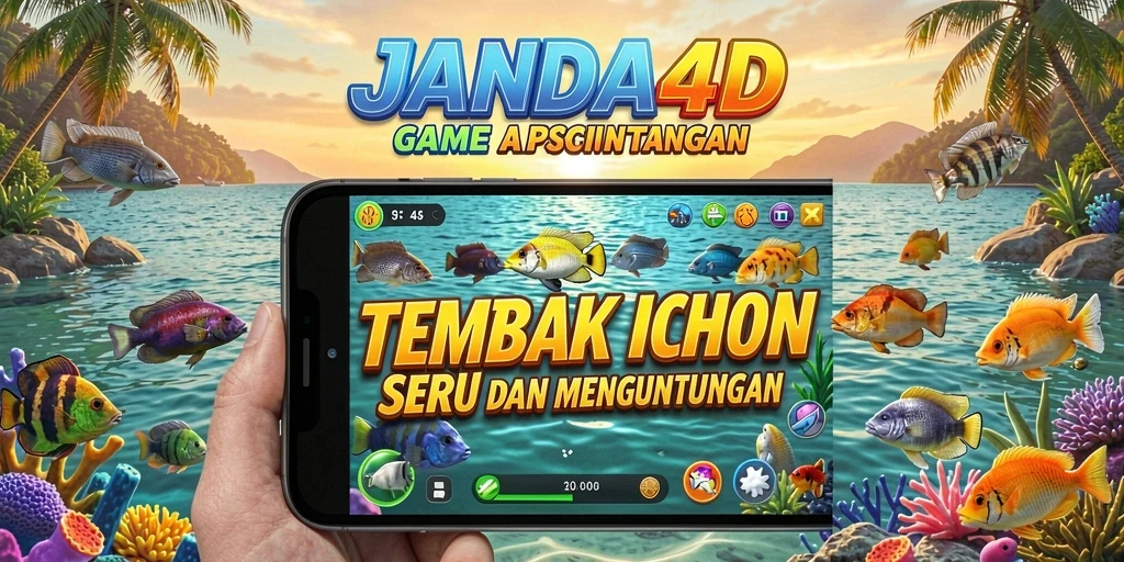 Screenshot gameplay JANDA4D menampilkan aksi seru menembak ikan.