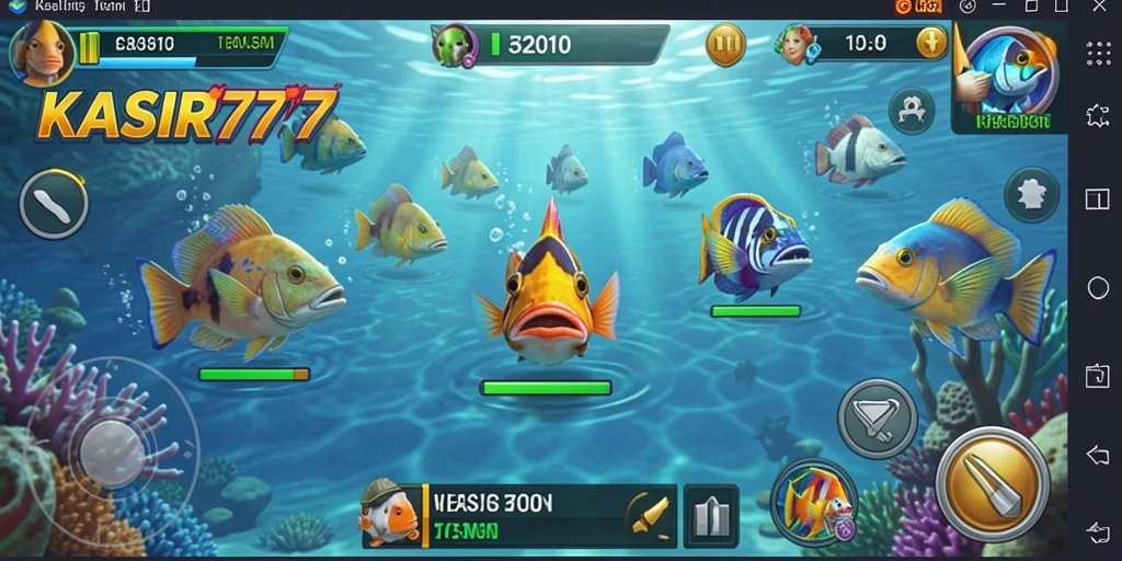 Screenshot gameplay KASIR777 yang menunjukkan keseruan berburu ikan.