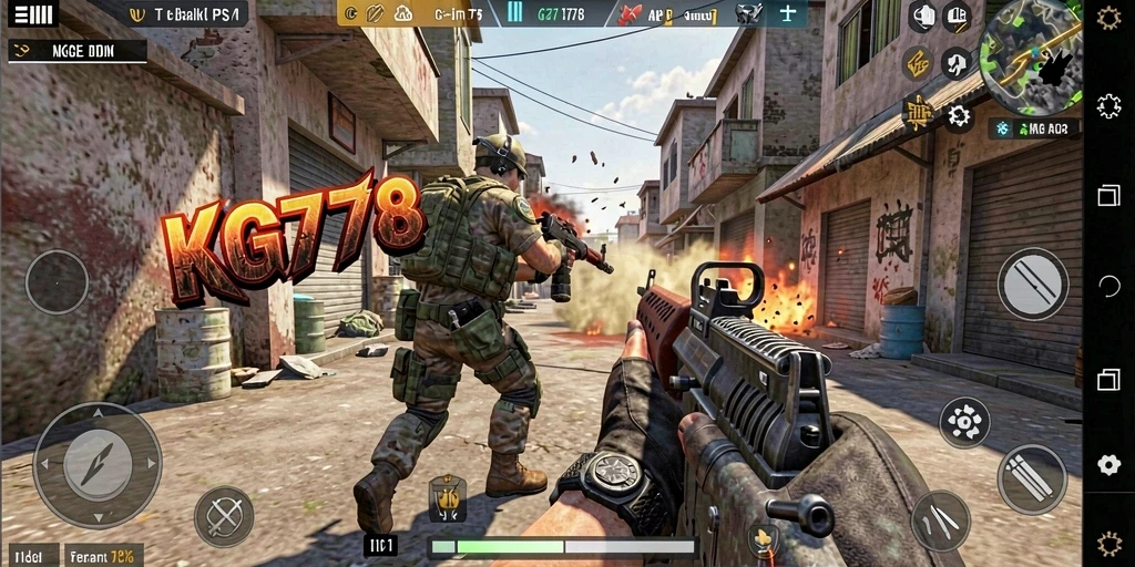 Tampilan gameplay KG778 yang mendebarkan dalam pertempuran TPS.