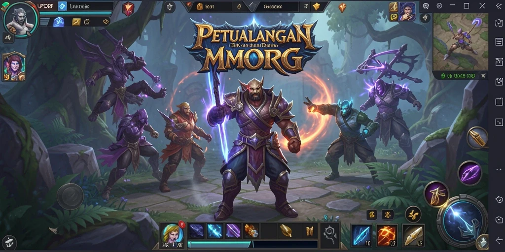 Tangkapan layar menampilkan aksi seru dalam permainan MMORPG LPO88.