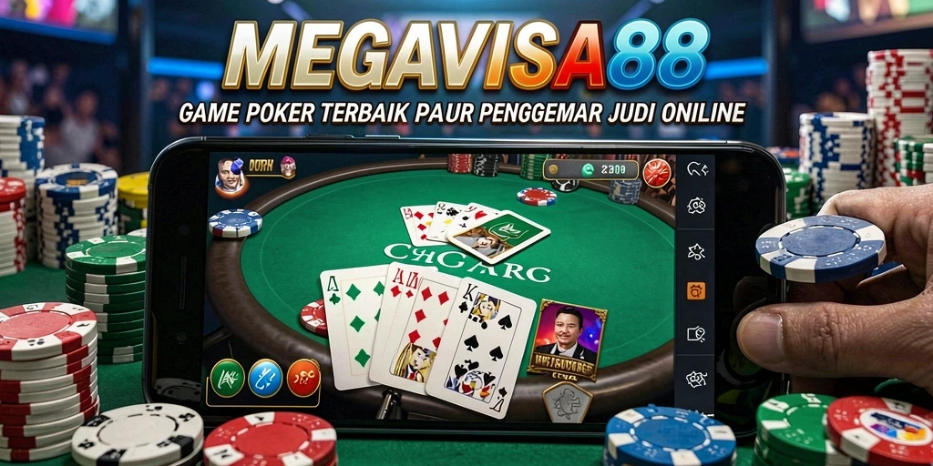 Tangkapan layar gameplay MEGAVISA88 yang menampilkan suasana permainan Poker yang seru.
