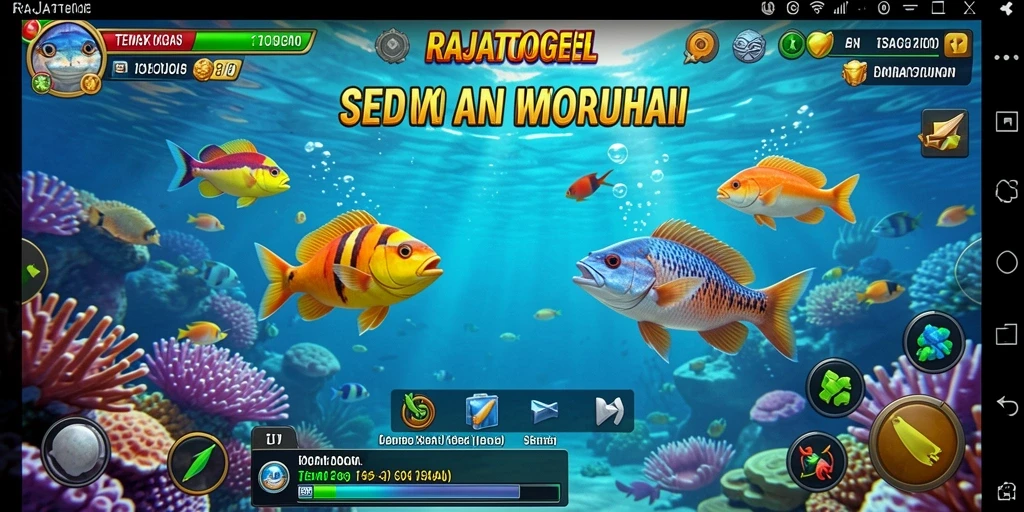 Tampilan permainan menarik dari RAJATOGEL dengan aksi menembak ikan.
