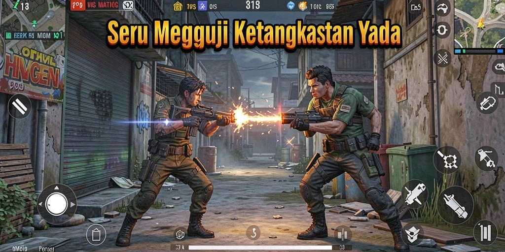 Tampilan gameplay S13 yang mendebarkan dalam aksi FPS.