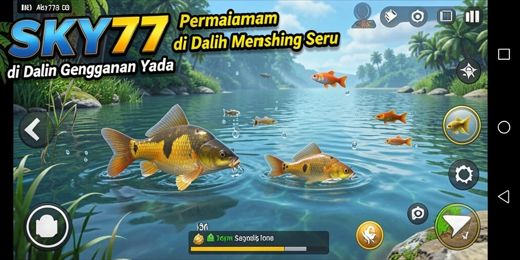 Tampilan menarik dari gameplay memancing di SKY77 dengan efek visual yang memukau.