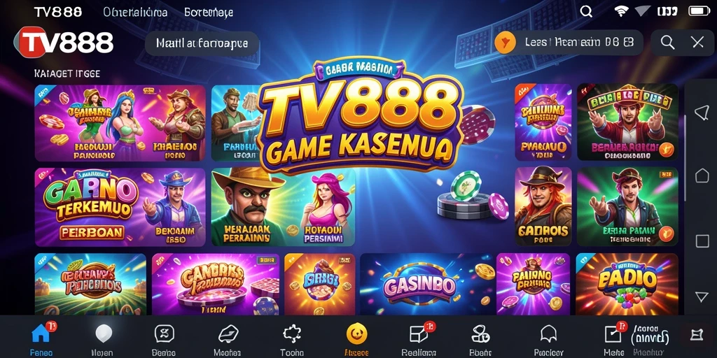 Screenshot TV888 yang menampilkan momen seru dari permainan Kasino.