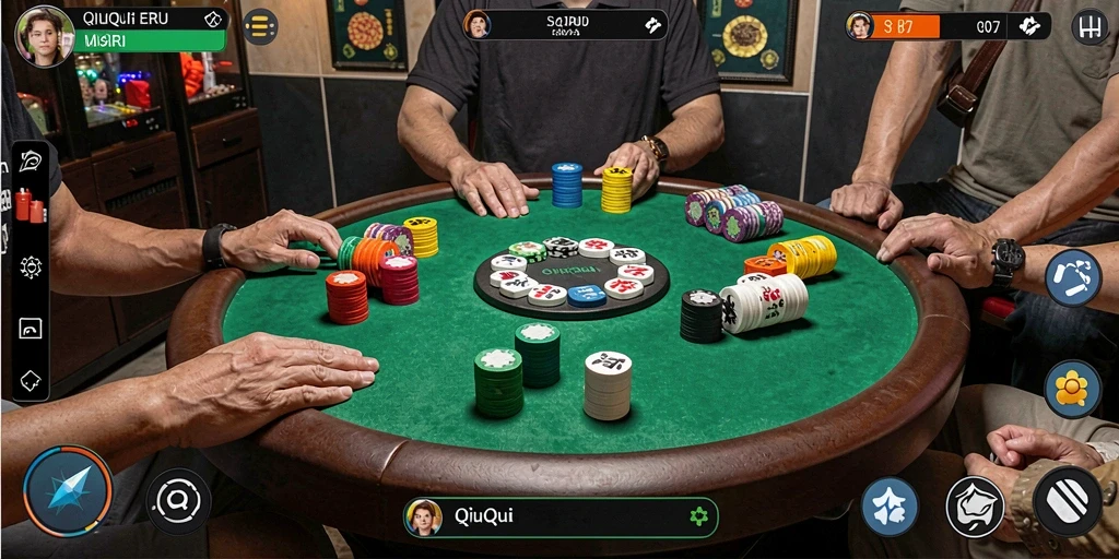 Tampilan menarik gameplay QiuQiu di V07 yang penuh strategi.