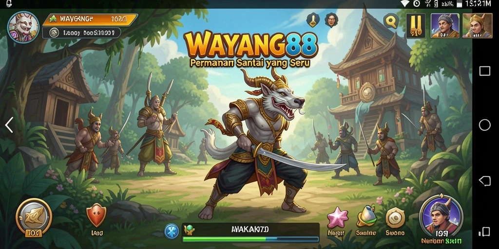 Tampilan gameplay WAYANG88 yang seru dan penuh warna.