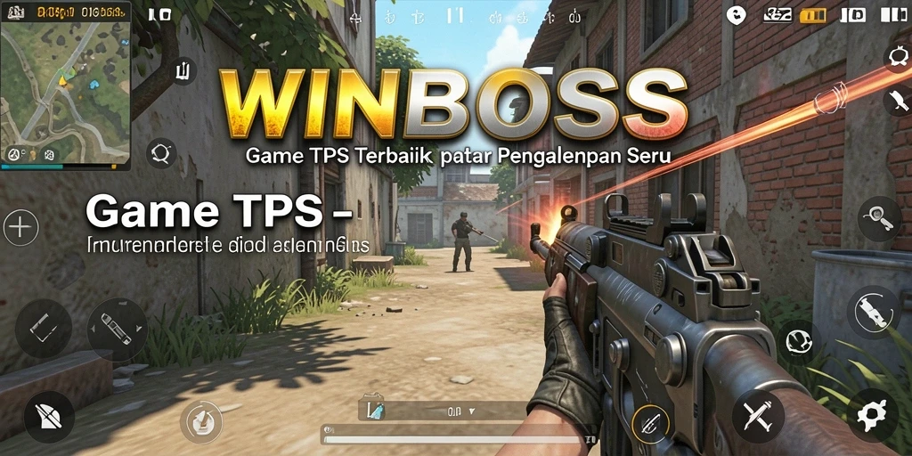 Tampilan gameplay <strong>WINBOSS</strong> yang mendebarkan dan penuh aksi dalam mode TPS.